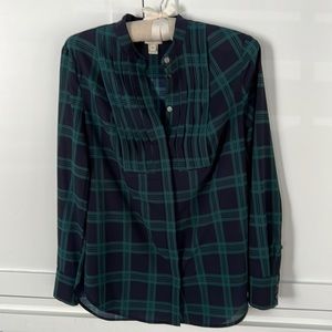 J crew polyester button down, size XXS